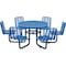 Global Industrial Round Carousel Picnic Table, Blue, Expanded Metal, 6 Seats, 46 in 277590BL - alternate 1